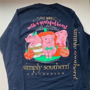 Simply Southern Navy Long Sleeve T Shirt